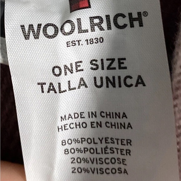 Woolrich plaid fringe poncho blanket wrap shawl OSFA tassel cozy one size womens - Picture 4 of 4